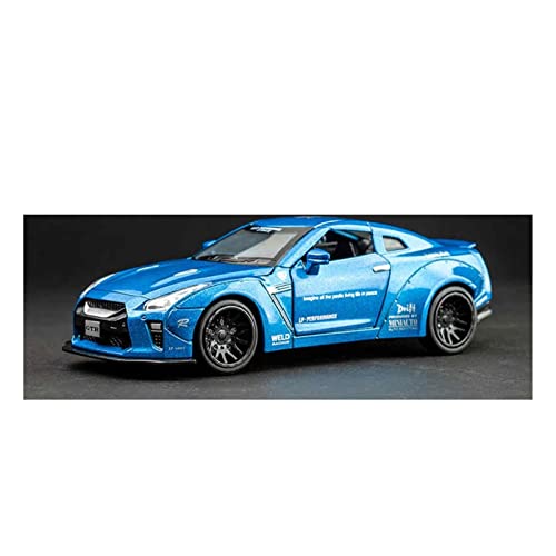 1/32 Für Nissan GTR Hohe Simulation Rennwagenmodell Metalldruckguss Spielzeug Ornament Dekoration(Blau) von XIYUEYING
