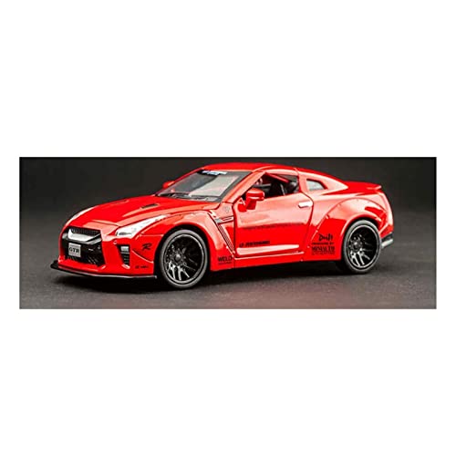 1/32 Für Nissan GTR Hohe Simulation Rennwagenmodell Metalldruckguss Spielzeug Ornament Dekoration(Rot) von XIYUEYING