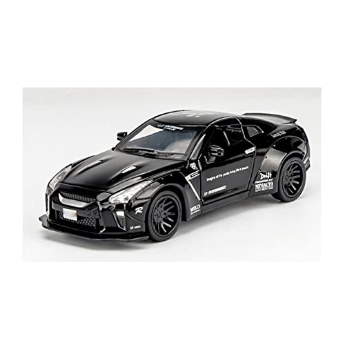 1/32 Für Nissan GTR Hohe Simulation Rennwagenmodell Metalldruckguss Spielzeug Ornament Dekoration(Schwarz) von XIYUEYING