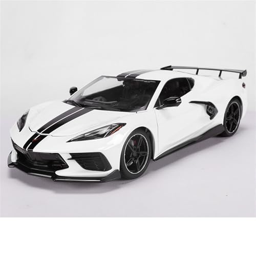 1 18 Für Chevrolet Corvette 2020 Modell Simulation Sportwagen Legierung Auto Modell Dekoration Sammlung Erinnerungsstücke Display Spielzeug Schreibtisch Für Männer Jungen(White) von XIYUEYING