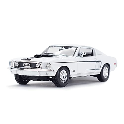 1 18 Für Ford Mustang 1968 GT Cobra Jet Sportwagen Legierung Druckguss Statische Simulation Modellauto(B) von XIYUEYING