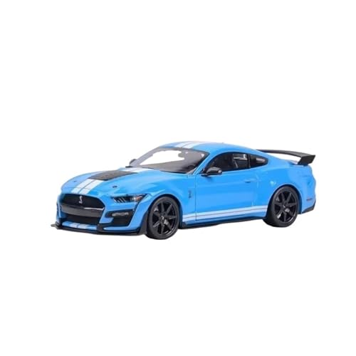 1 18 Für Ford Mustang Shelby Gt500 Legierung Miniatur Druckguss Auto Modell Sportwagen Modell Spielzeugauto(Blau) von XIYUEYING
