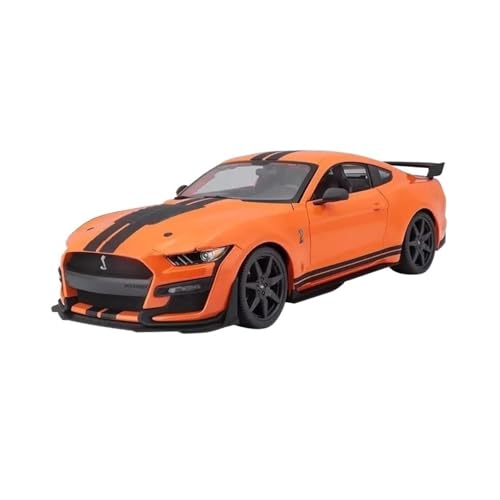 1 18 Für Ford Mustang Shelby Gt500 Legierung Miniatur Druckguss Auto Modell Sportwagen Modell Spielzeugauto(Orange) von XIYUEYING