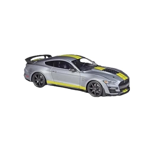 1 18 Für Ford Mustang Shelby Gt500 Legierung Miniatur Druckguss Auto Modell Sportwagen Modell Spielzeugauto(Silber) von XIYUEYING