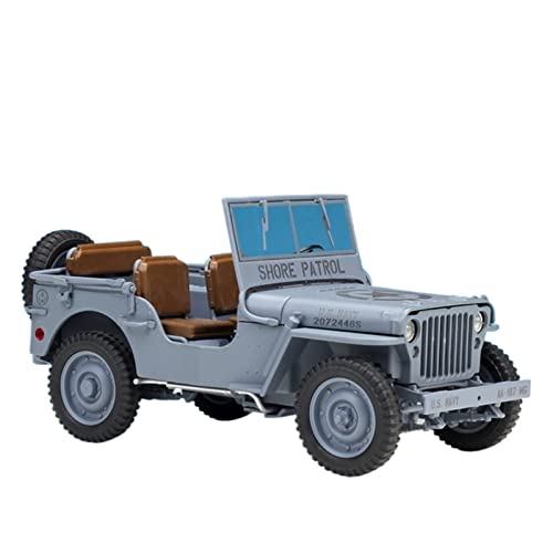 1 18 Für Jeep 1941 Willys MB SUV Legierung Druckguss Simulation Modellauto Statische Sammlung Dekoration(Open top Grey) von XIYUEYING