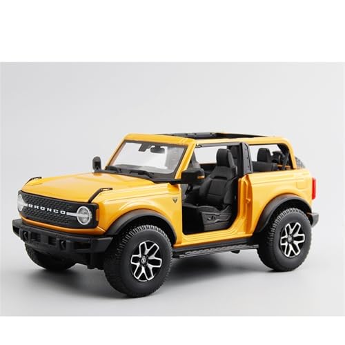 1 18 für Ford Bronco Bronco 2021 Simulation Legierung Auto Modell Dekoriert Schreibtisch 24CM Memorial Erwachsene Sammlung Für Männer(Yellow) von XIYUEYING
