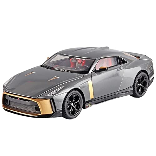 1 18 für Nissan GTR50 Supercar Modellauto aus Druckgusslegierung mit Sound und Licht Pull-Back-Spielzeugauto(A) von XIYUEYING