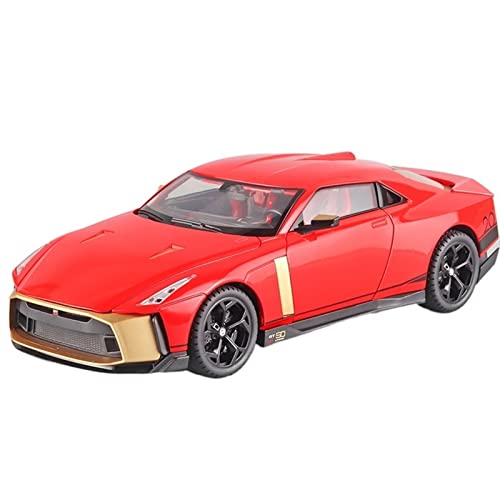 1 18 für Nissan GTR50 Supercar Modellauto aus Druckgusslegierung mit Sound und Licht Pull-Back-Spielzeugauto(B) von XIYUEYING