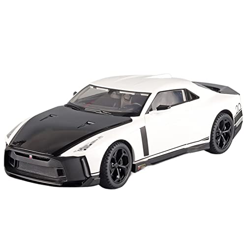 1 18 für Nissan GTR50 Supercar Modellauto aus Druckgusslegierung mit Sound und Licht Pull-Back-Spielzeugauto(C) von XIYUEYING