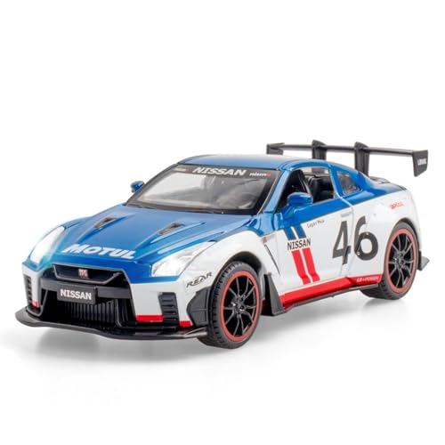 1 22 Für Nissan GT-R Legierung Sportwagen Modell Dekoriert Schreibtisch Display Spielzeug Jungen Sammlung 19CM(Blau) von XIYUEYING