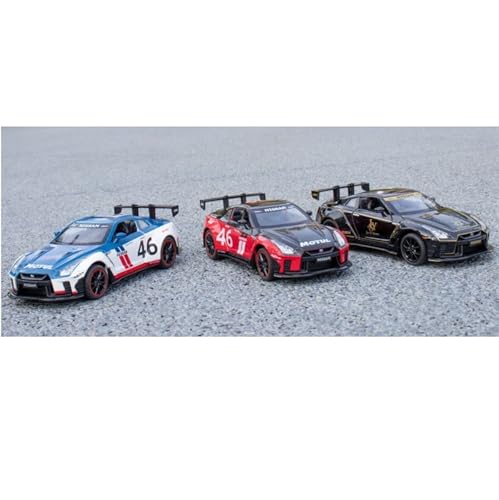 1 22 Für Nissan GT-R Legierung Sportwagen Modell Dekoriert Schreibtisch Display Spielzeug Jungen Sammlung 19CM(Schwarz) von XIYUEYING