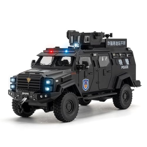 1 24 Fo Ford F550 Modifiziertes Aufruhrauto Legierung Säbelzähne Bewaffnetes Automodell Dekoration Spielzeug Geschenk Dekoriert Schreibtisch 24CM Sammlung Souvenir Männer Jungen(Schwarz) von XIYUEYING