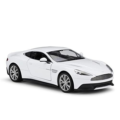 1 24 Für Aston Martin Vanquish Sportwagen Metall Druckguss Modellauto Miniatur Auto Ornamente(White) von XIYUEYING