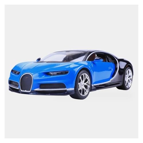 1 24 Für Bugatti Chiron Modell Legierung Diecast Auto Modell Simulation Spielzeug Sammeln Erwachsene Junge Souvenir(Blau) von XIYUEYING