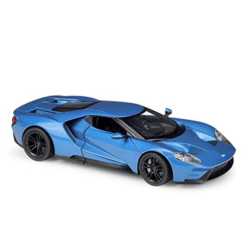 1 24 Für Ford GT 2017 Simulator Rennsportwagen Metall Druckguss Modellauto Miniaturauto(Blau) von XIYUEYING