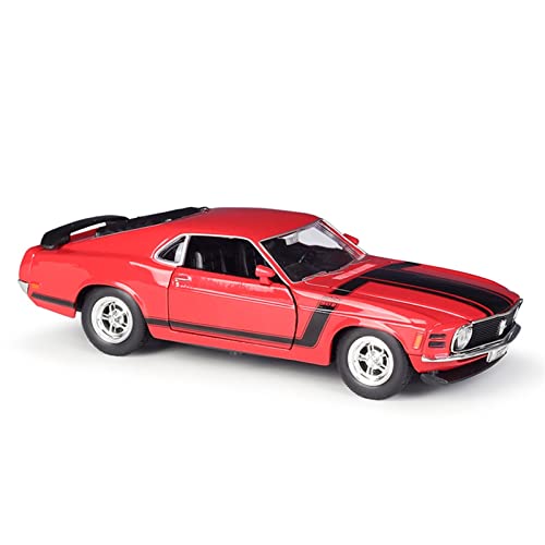 1 24 Für Ford Mustang Boss 302 1970 Muscle Car Alloy Replica Druckguss-Fertigmodellauto(Rot) von XIYUEYING