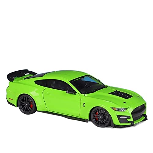 1 24 Für Ford Mustang Shelby GT500 2020 Alu-Sportwagen-Modell Druckguss-Fertigautomodell(Grün) von XIYUEYING