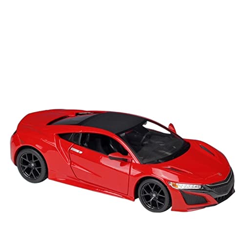 1 24 Für Honda Acura NSX 2018 Sportwagen Legierung Druckguss Modellauto Fertige Fahrzeugdekoration(Rot) von XIYUEYING
