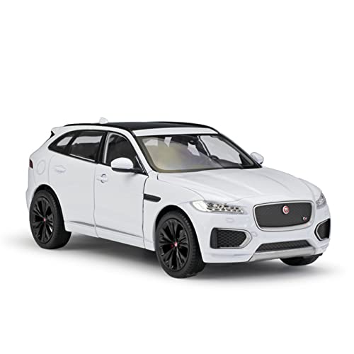 1 24 Für Jaguar F-Pace SUV Metallfertiges Automodell Druckguss Replik Modellauto Dekoration(White) von XIYUEYING