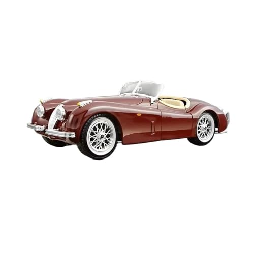 1 24 Für Jaguar Xk 120 Roadster Legierung Miniatur-Druckguss-Automodell Vintage-Spielzeug Weihnachtskollektion(Rot) von XIYUEYING