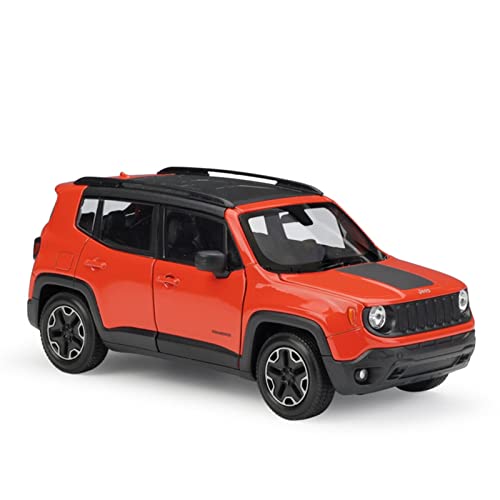 1 24 Für Jeep Renegade Trailhawk SUV Geländewagen Legierung Die-Cast-Fertigmodellauto-Replikauto(Rot) von XIYUEYING