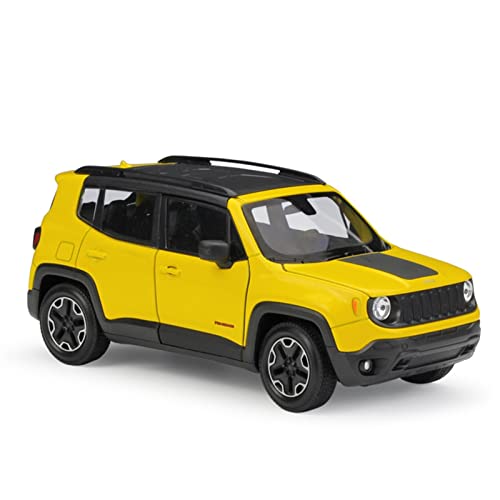 1 24 Für Jeep Renegade Trailhawk SUV Geländewagen Legierung Die-Cast-Fertigmodellauto-Replikauto(Yellow) von XIYUEYING