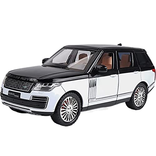1 24 Für Land Rover Range 2022 SUV Legierung Die-Cast Fertigmodell Auto Sound und Licht Spielzeugauto(White) von XIYUEYING