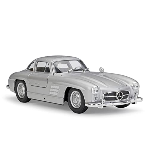 1 24 Für Mercedes-Benz 300 SL Alu-Druckguss-Fertigmodellauto-Replik-Miniatur-Auto-Ornament(White) von XIYUEYING