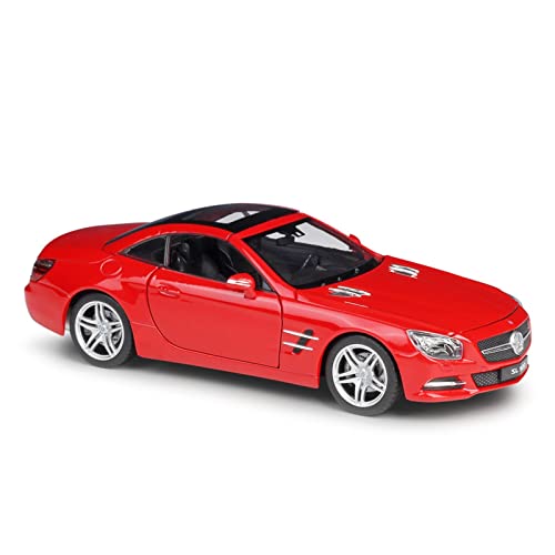 1 24 Für Mercedes-Benz SL500 Sportwagen Metall Replik Auto Druckguss Statische Modellauto Ornamente(Rot) von XIYUEYING