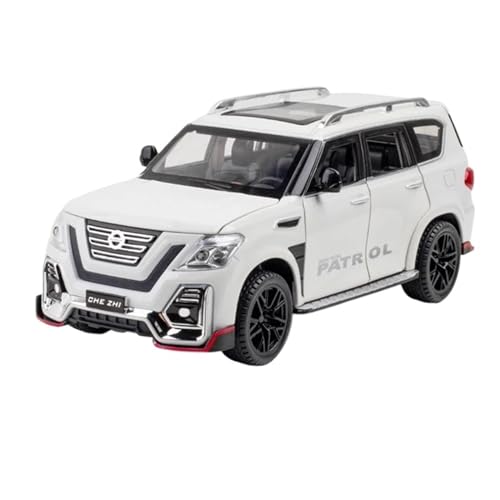 1 24 Für Nissan Patrol Legierung Auto Modell Diecast Modifizierte Geländewagen Modell Mit Sound Und Licht(D) von XIYUEYING