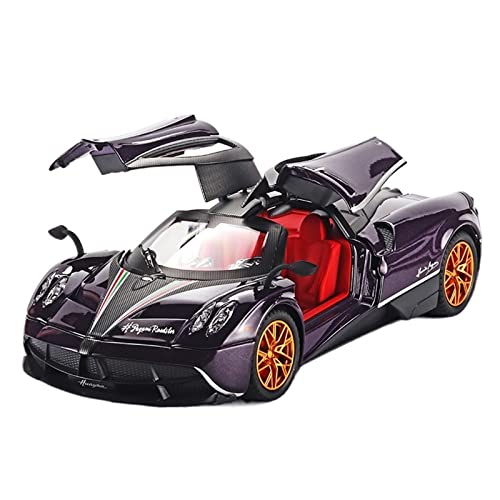 1 24 Für Pagani Huayra Dinastia Modifizierter Sportwagen Legierung Druckguss Modellauto Sound- und Lichtauto(Purple) von XIYUEYING
