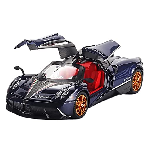 1 24 Für Pagani Huayra Dinastia Modifizierter Sportwagen Legierung Druckguss Modellauto Sound- und Lichtauto(Schwarz) von XIYUEYING