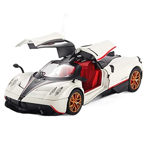1 24 Für Pagani Huayra Dinastia Modifizierter Sportwagen Legierung Druckguss Modellauto Sound- und Lichtauto(White) von XIYUEYING