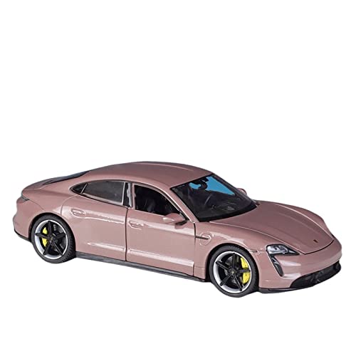 1 24 Für Porsche Taycan Turbo S Sportwagen Legierung Druckguss Modellauto Miniaturauto Spielzeug(Rosa) von XIYUEYING