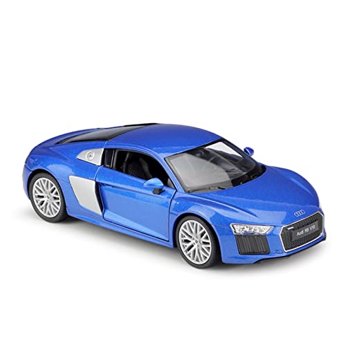 1 24 Für R8 V10 2016 Hohe Simulation Auto Legierung Druckguss Modellauto Replik(Blau) von XIYUEYING