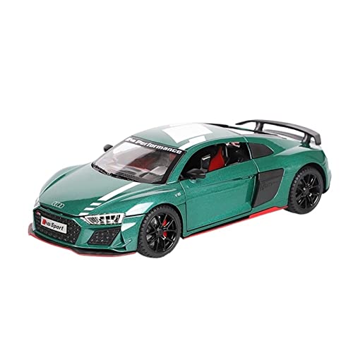 1 24 Für R8 V10 Legierung Modellauto Miniatur Fahrzeug Sound Und Licht Zurückziehen Spielzeugautos(Grün) von XIYUEYING