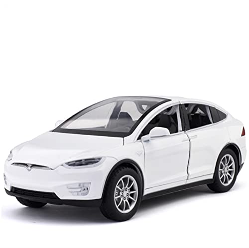 1 24 Für Tesla X90 Legierung Die-Cast Automodell Sound und Licht Ziehen Sie die Flügeltür vollständig geöffnet zurück(C) von XIYUEYING