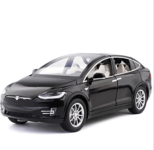 1 24 Für Tesla X90 Legierung Die-Cast Automodell Sound und Licht Ziehen Sie die Flügeltür vollständig geöffnet zurück(D) von XIYUEYING