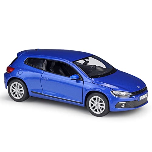 1 24 Für Volkswagen Scirocco Alloy Replica Modellauto Druckguss fertiges Automodell Ornament(Blau) von XIYUEYING