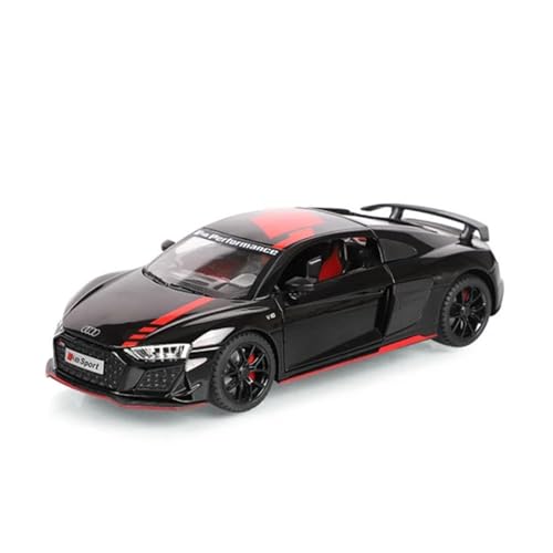 1 24 für Audi R8 V10 Sportwagen Simulation Diecast Metall Modell Auto Sound Licht Zurückziehen Auto Modell(A) von XIYUEYING
