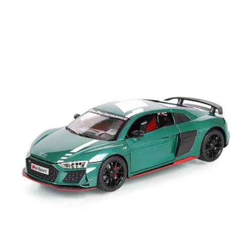 1 24 für Audi R8 V10 Sportwagen Simulation Diecast Metall Modell Auto Sound Licht Zurückziehen Auto Modell(B) von XIYUEYING