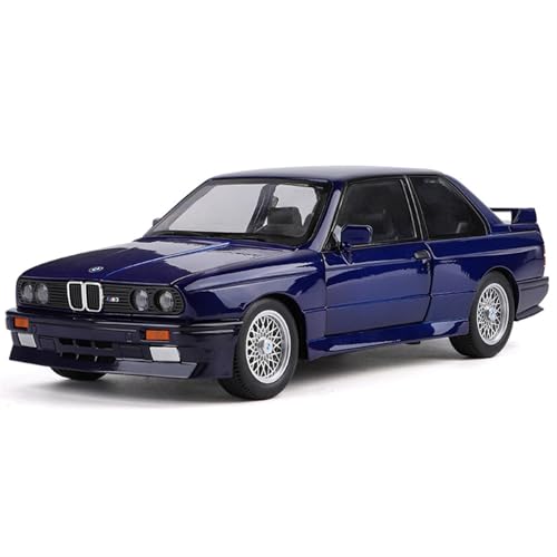 1 24 für BMW M3 Vintage Legierung Sportwagen Modell Trim 20CM Sammlung Display Spielzeug Schreibtisch für Männer Jungen(Blau) von XIYUEYING