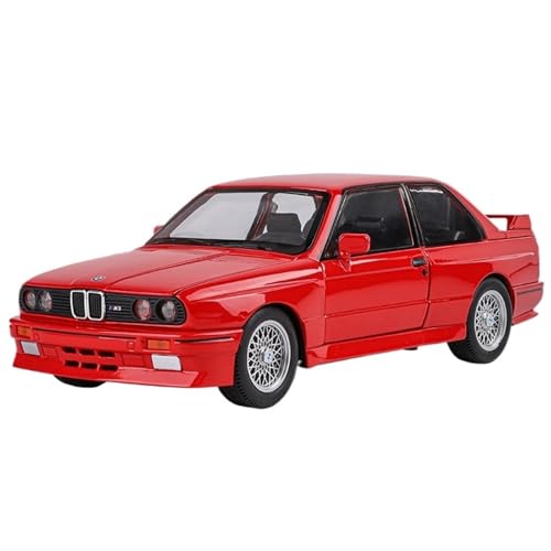 1 24 für BMW M3 Vintage Legierung Sportwagen Modell Trim 20CM Sammlung Display Spielzeug Schreibtisch für Männer Jungen(Rot) von XIYUEYING