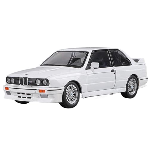 1 24 für BMW M3 Vintage Legierung Sportwagen Modell Trim 20CM Sammlung Display Spielzeug Schreibtisch für Männer Jungen(White) von XIYUEYING