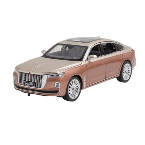 1 24 für HONGQI H9 Hohe Simulation Diecast Metall Legierung Modell Auto Sound Licht Zurückziehen Auto Modell(B) von XIYUEYING