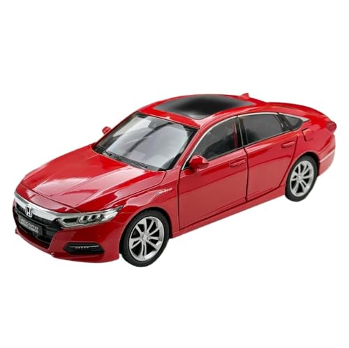 1 24 für Honda Accord Zehn Generation Miniatur Simulation Legierung Spielzeug Auto Modell Dekoriert Schreibtisch Display Memorial Jungen Männer(Rot) von XIYUEYING