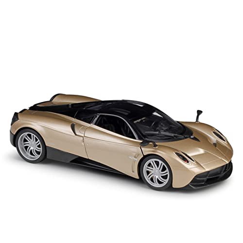 1 24 für Pagani Huayra Sportwagen Metall Replik Auto Druckguss Fertigmodellauto Miniaturauto(Gold) von XIYUEYING