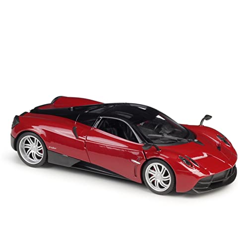 1 24 für Pagani Huayra Sportwagen Metall Replik Auto Druckguss Fertigmodellauto Miniaturauto(Rot) von XIYUEYING