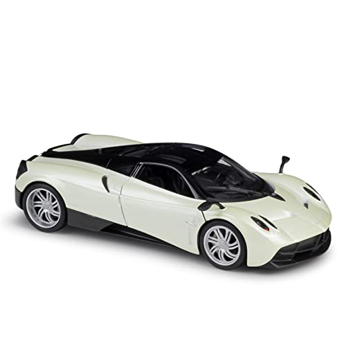 1 24 für Pagani Huayra Sportwagen Metall Replik Auto Druckguss Fertigmodellauto Miniaturauto(White) von XIYUEYING
