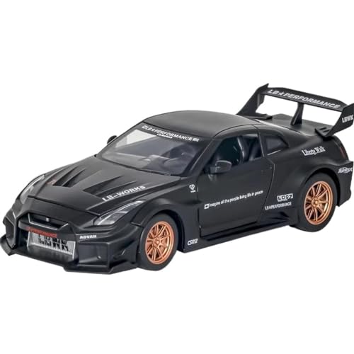 1 24 für Skyline Ares Nissan GTR CSR2 Legierung Automodell Metall Rennwagenmodell mit Sound und Licht(B) von XIYUEYING